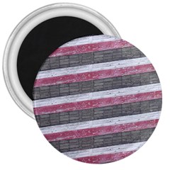 Vintage Vibrant Stripes Pattern Print Design 3  Magnets