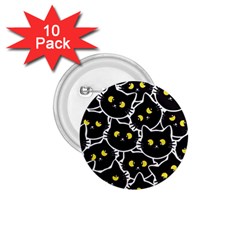 Cat Pattern Pet Drawing Eyes 1 75  Buttons (10 Pack) by Maspions