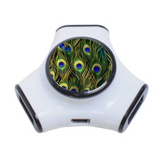 Peacock Pattern 3-port Usb Hub