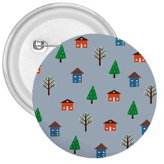 House Trees Pattern Background 3  Buttons