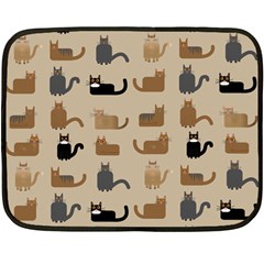 Cat Pattern Texture Animal Fleece Blanket (mini)