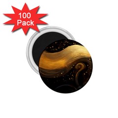 Abstract Gold Wave Background 1 75  Magnets (100 Pack) 