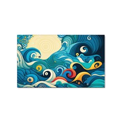 Waves Wave Ocean Sea Abstract Whimsical Sticker (rectangular) by Maspions