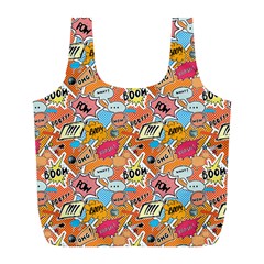 Pop Culture Abstract Pattern Full Print Recycle Bag (l) by designsbymallika