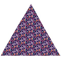 Trippy Cool Pattern Wooden Puzzle Triangle by designsbymallika