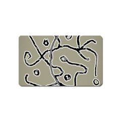 Sketchy Abstract Artistic Print Design Magnet (name Card)