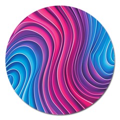 Spiral Swirl Pattern Light Circle Magnet 5  (round) by Ndabl3x