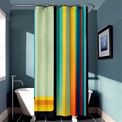 Colorful Rainbow Striped Pattern Stripes Background Shower Curtain 36  X 72  (stall)  by Ket1n9