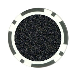 Midnight Blossom Elegance Black Backgrond Poker Chip Card Guard (10 Pack) by dflcprintsclothing