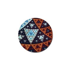 Fractal Triangle Geometric Abstract Pattern Golf Ball Marker (10 Pack) by Cemarart