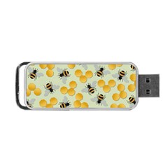 Bees Pattern Honey Bee Bug Honeycomb Honey Beehive Portable Usb Flash (one Side) by Bedest