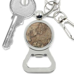 Old Vintage Classic Map Of Europe Bottle Opener Key Chain by Paksenen