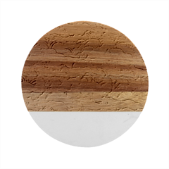 Waves Ocean Sea Water Pattern Rough Seas Digital Art Nature Nautical Marble Wood Coaster (round)