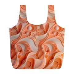 Peach Fuzz Elegant Print Abstract Design Full Print Recycle Bag (l) by dflcprintsclothing