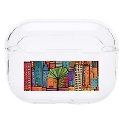 City New York Nyc Skyscraper Skyline Downtown Night Business Urban Travel Landmark Building Architec Hard Pc Airpods Pro Case