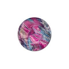 Fuchsia Waves Golf Ball Marker (4 Pack) by kaleidomarblingart