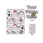 Cute Cat Chef Cooking Seamless Pattern Cartoon Playing Cards 54 Designs (Mini) Front - Spade9