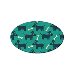 Happy Dogs Animals Pattern Sticker Oval (10 Pack) by Ket1n9