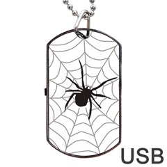 Spider Web Dog Tag Usb Flash (one Side) by Azkajaya