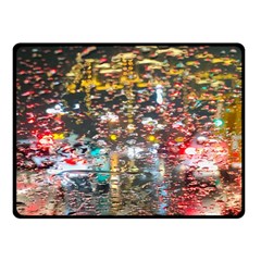 Water Droplets Two Sides Fleece Blanket (small)