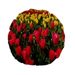 Yellow Pink Red Flowers Standard 15  Premium Flano Round Cushions Front