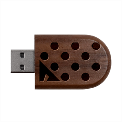 Abstract-bug-cubism-flat-insect Wood Oval Usb Flash Drive by Ket1n9