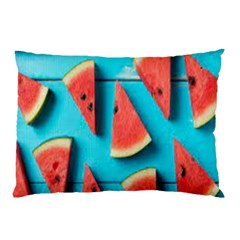 Watermelon Blue Background Pillow Case (two Sides)