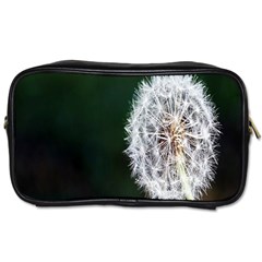 White Flower Toiletries Bag (one Side) by Azkajaya