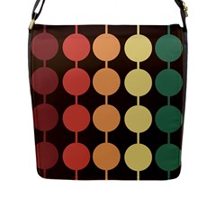 Pattern Circle Retro Design Flap Closure Messenger Bag (l) by Loisa77