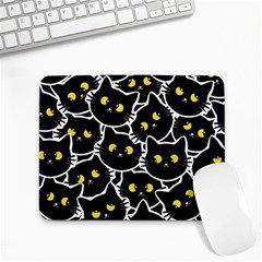 Cat Pattern Pet Drawing Eyes Small Mousepad by Loisa77