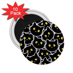 Cat Pattern Pet Drawing Eyes 2 25  Magnets (10 Pack)  by Loisa77