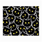 Cat Pattern Pet Drawing Eyes Small Glasses Cloth (2 Sides) Back