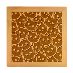 Cat Pattern Pet Drawing Eyes Wood Photo Frame Cube by Loisa77