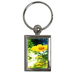 Yellow Flowers Key Chain (Rectangle) Front