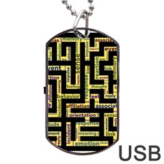 Mindset Stimulus Response Emotion Dog Tag Usb Flash (one Side)