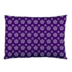 White Pentacle And Purple Pattern Pillow Case (two Sides) by cheekywitch