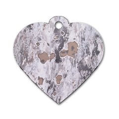 Cracked Marble Symphony Pattern Design Dog Tag Heart (one Side)