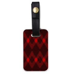 Muster Rot Schwarz Luggage Tag (one Side)