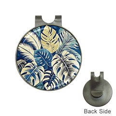 Abstract Art Tropical Leaves Hat Clips With Golf Markers