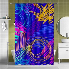 Seamless Vintage Pattern Retro 80s Or 90s Style Abstract Shower Curtain 48  X 72  (small)  by Loisa77