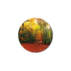 Forest Woods Autumn Nature Golf Ball Marker (4 Pack)