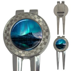 Aurora Borealis Mountain Reflection 3-in-1 Golf Divots by Grandong