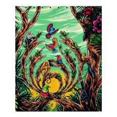 Monkey Tiger Bird Parrot Forest Jungle Style Shower Curtain 60  X 72  (medium)  by Grandong