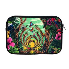 Monkey Tiger Bird Parrot Forest Jungle Style Apple Macbook Pro 17  Zipper Case by Grandong