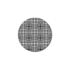 Squares Inside Background Checkered Contemporary Effect Electronic Futuristic Graphic Illusion Modern Golf Ball Marker (4 Pack)