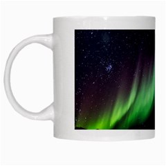 Aurora Borealis Beautiful Northern Lights Nature White Mug