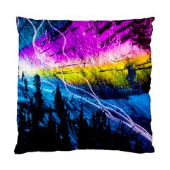 Night Skiing Colored Dead Grateful Lights Mountain Standard Cushion Case (two Sides) by Loisa77