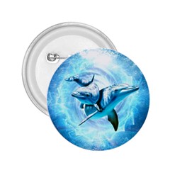 Dolphin Blue Fantasy 2 25  Buttons by Loisa77