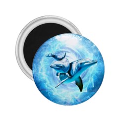 Dolphin Blue Fantasy 2 25  Magnets by Loisa77