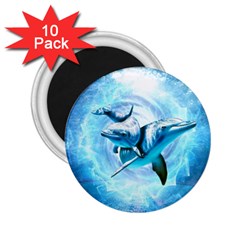 Dolphin Blue Fantasy 2 25  Magnets (10 Pack)  by Loisa77